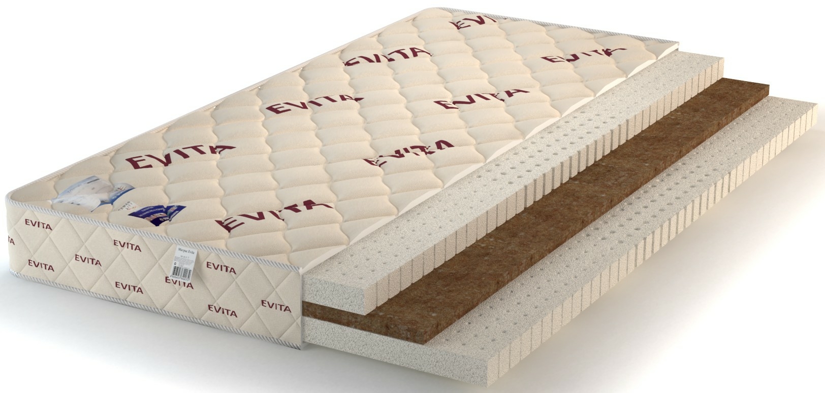 

Матрас Evita Mix Foam 180x195, Белый, Mix Foam