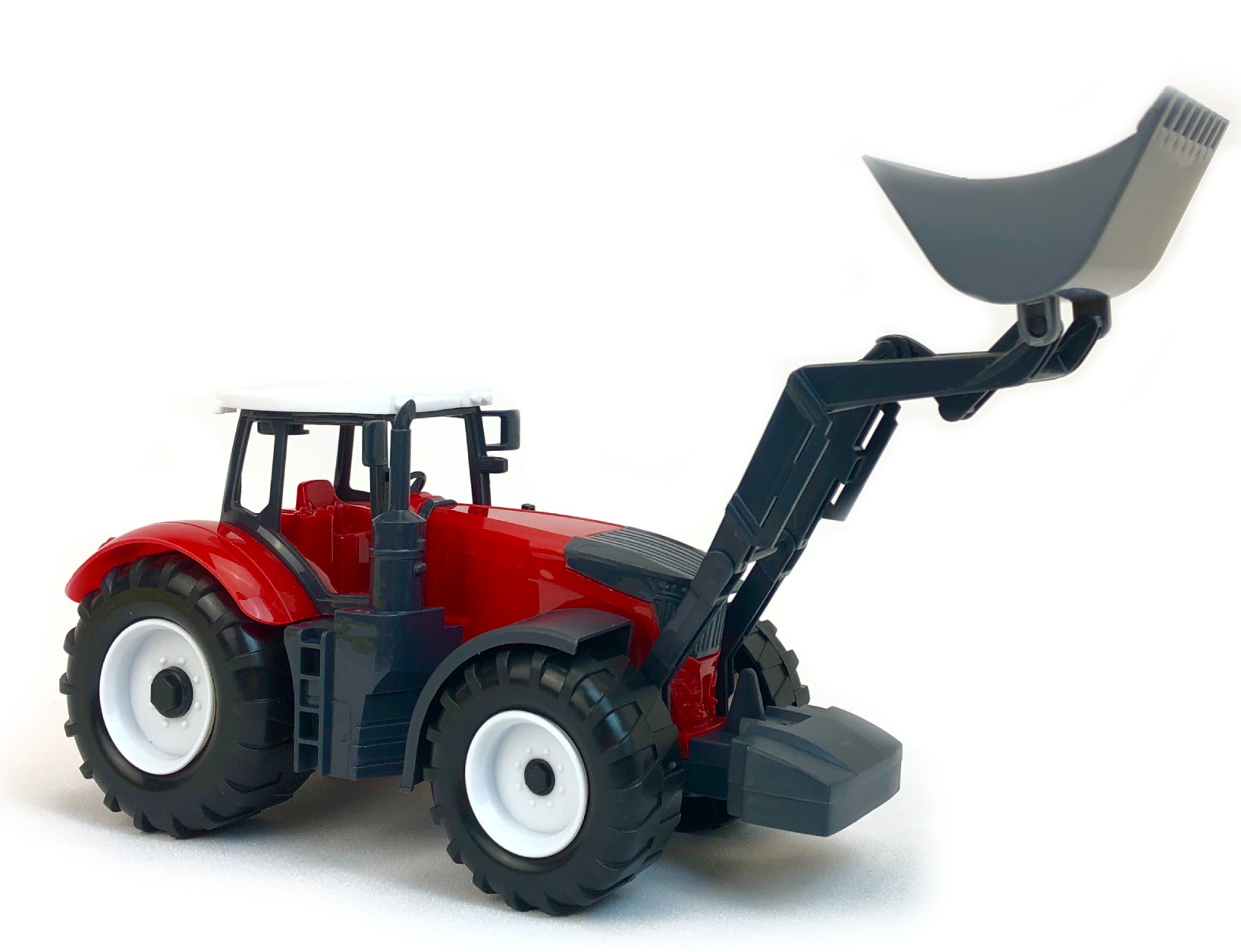 фото Трактор с ковшом huanzhi toys инерционный farmer car красный 110570