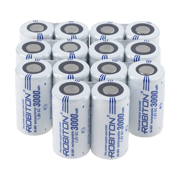 

Аккумулятор ROBITON 3000МНSC High Power, Ni-МН, 1.2 В, 3000 мАч 14 штук