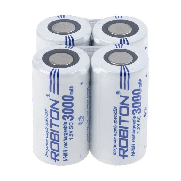 

Аккумулятор ROBITON 3000МНSC High Power, Ni-МН, 1.2 В, 3000 мАч 4 штук