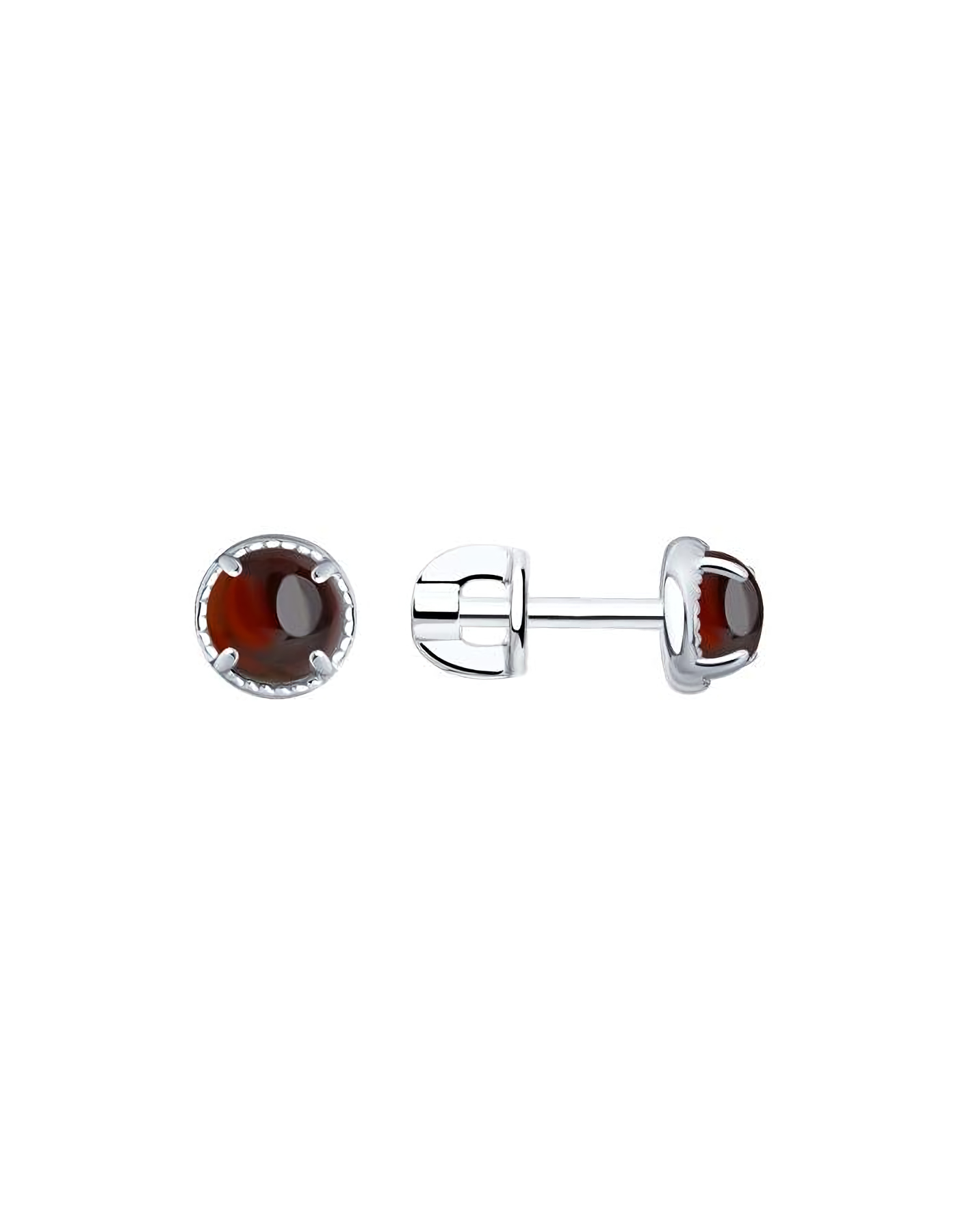 

Серьги пусеты из серебра TEO MAORI 892022561, гранат, 892022561