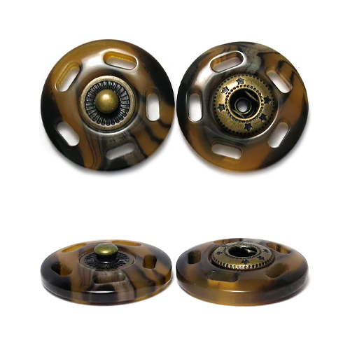 

Кнопка пришивная АЙРИС, ГДЖ1546, 21 мм (рог, бронза), 10 шт