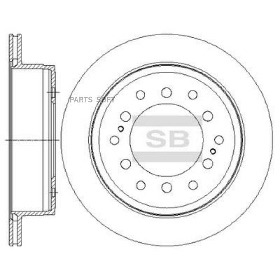 

Диск тормозной задний TOYOTA LC Prado J150 /Vent D=312mm SANGSIN BRAKE SD4027