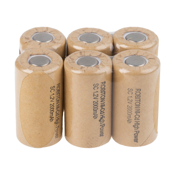 

Аккумулятор ROBITON 2000NCSC High Power, NiCd, 1.2 В, 2000 мАч 6 штук