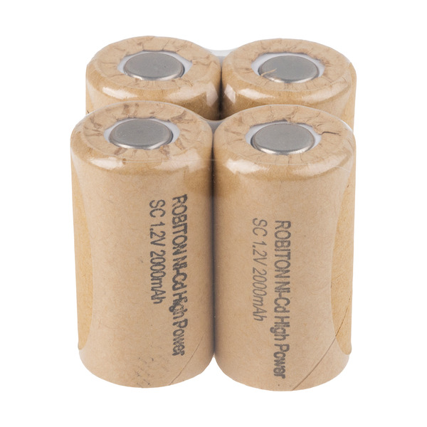 

Аккумулятор ROBITON 2000NCSC High Power, NiCd, 1.2 В, 2000 мАч 4 штук