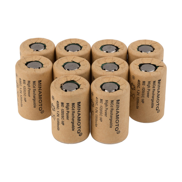 

Аккумулятор MINAMOTО ME-1200SC/HP, NiCd, 1.2 В, 1200 мАч 10 штук