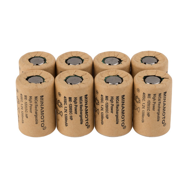 

Аккумулятор MINAMOTО ME-1200SC/HP, NiCd, 1.2 В, 1200 мАч 8 штук