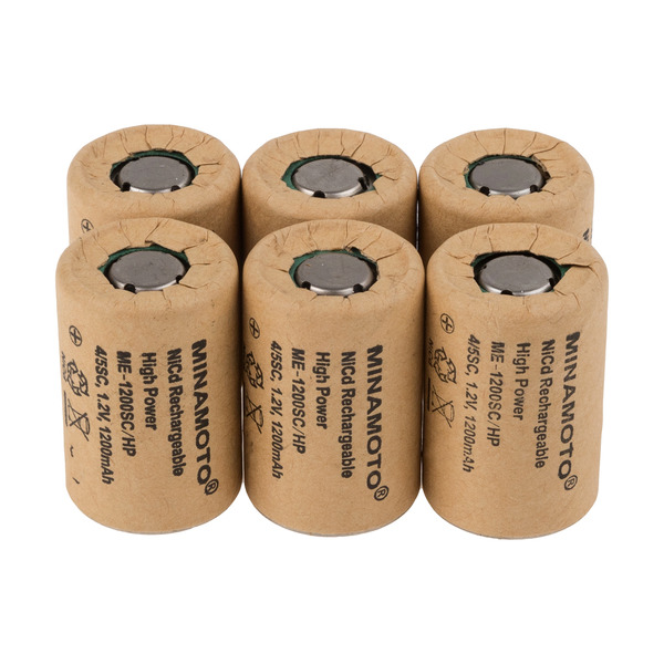 

Аккумулятор MINAMOTО ME-1200SC/HP, NiCd, 1.2 В, 1200 мАч 6 штук