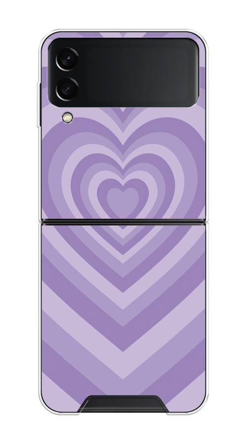 

Чехол на Samsung Galaxy Z Flip 3 "Violet heart latte", Фиолетовый, 2103750-1