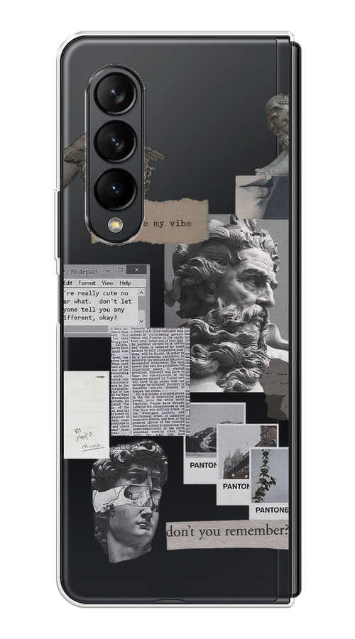 

Чехол на Samsung Galaxy Z Fold 3 "Коллаж греческие скульптуры", Бежевый;серый, 2103650-1