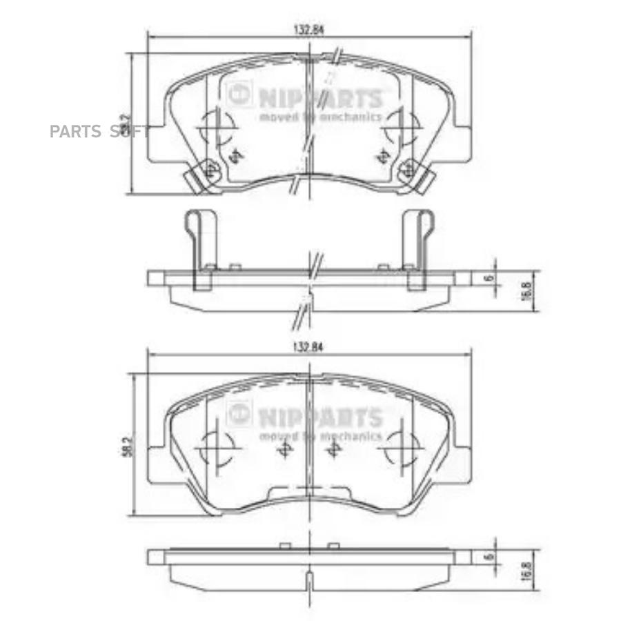 

Тормозные колодки NIPPARTS N3600550