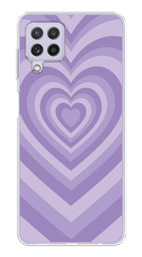 

Чехол на Samsung Galaxy A22/M22/M32 "Violet heart latte", Фиолетовый, 2103150-1