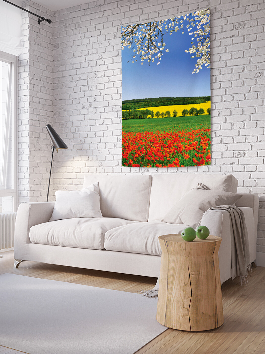 

Вертикальное фотопанно JoyArty Цветочные поля, из ткани, 100х150 см