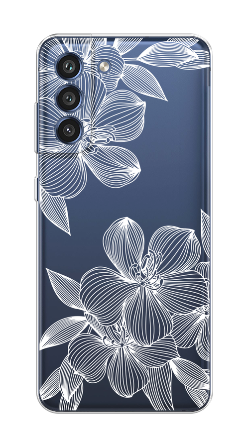 

Чехол на Samsung Galaxy S21 FE 5G "Крокус", Белый;прозрачный, 2103050-1