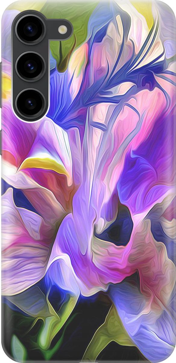 

Чехол на Samsung Galaxy S23+ "Цветочная абстракция", Зеленый;синий, 158378