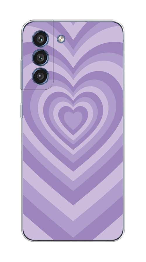 

Чехол на Samsung Galaxy S21 FE 5G "Violet heart latte", Фиолетовый, 2103050-1