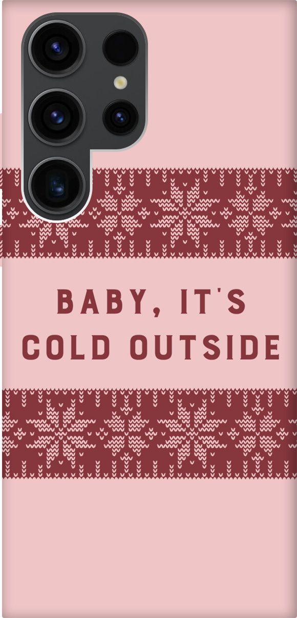 

Чехол на Samsung Galaxy S23 Ultra "It's Cold" розовый, Розовый;красный, 158369