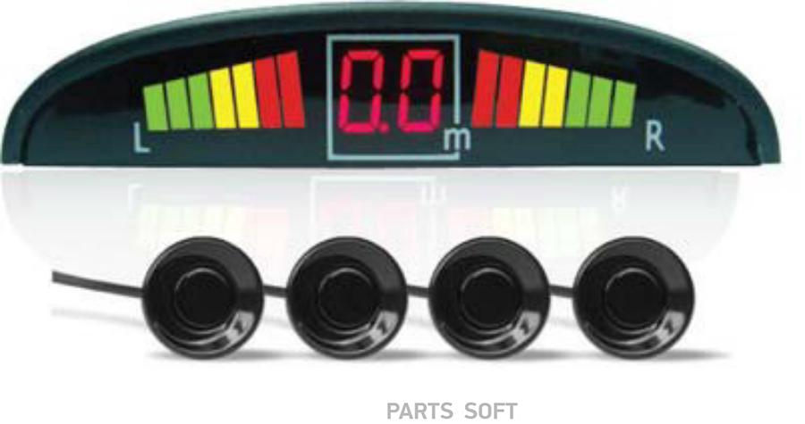 AVS A78012S_парктроник! 4 датчика + коннекторы, цветной светодиодный дисплей с цифровым та
