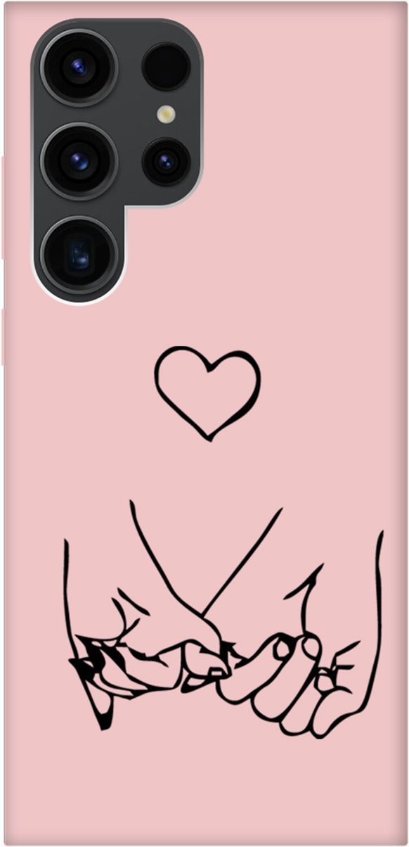 

Чехол на Samsung Galaxy S23 Ultra "Lovers Hands" розовый, Розовый;черный, 158368