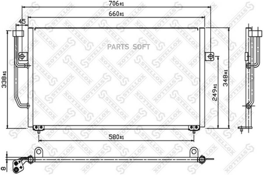 

10-45169-SX =NS94306=VO5094 [30818183] радиатор конд.\ Volvo S40/V40 1.6-2.0i/T/1.9TD 95>