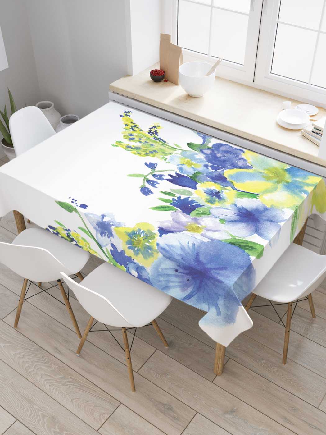 

Скатерть прямоугольная JoyArty "Цветочная надежда" из оксфорда, 180x145 см, Цветочная надежда