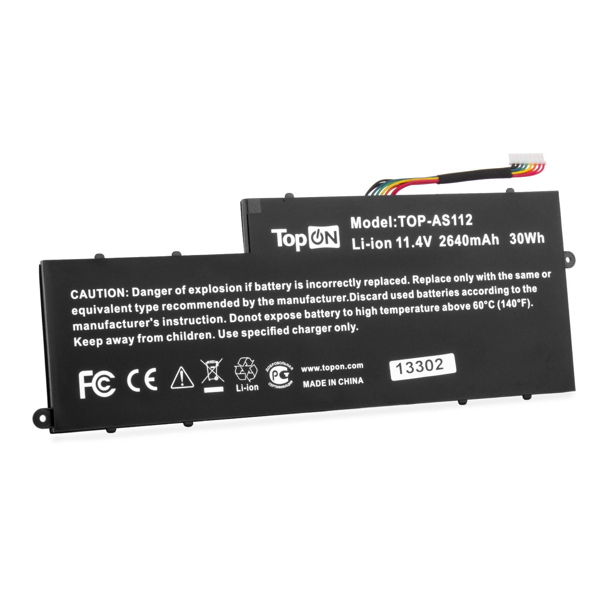 

Аккумулятор для ноутбука Acer Aspire E3-112 11.4V 2640mAh (TOP-AS112), TOP-AS112