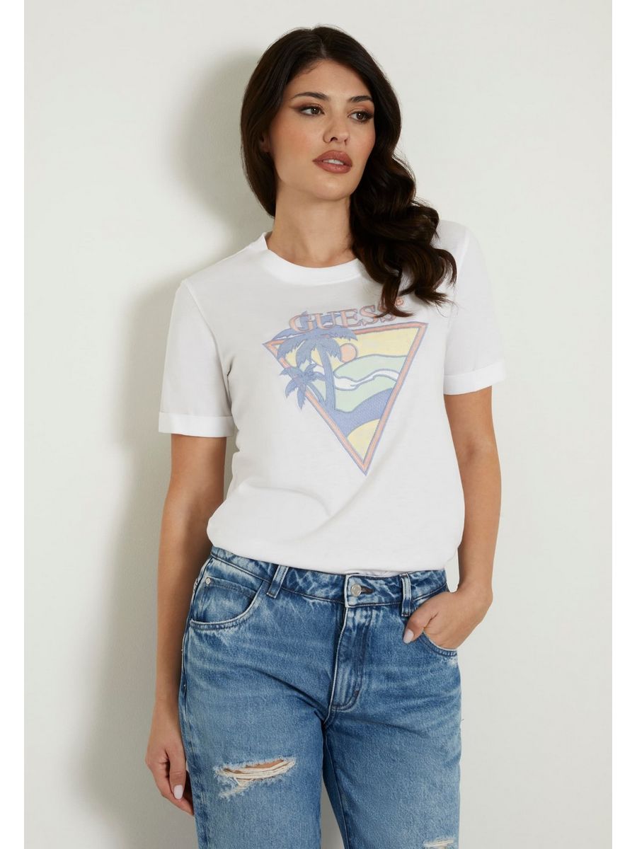 

Футболка женская Guess GU121D1UW белая XS, Белый, GU121D1UW