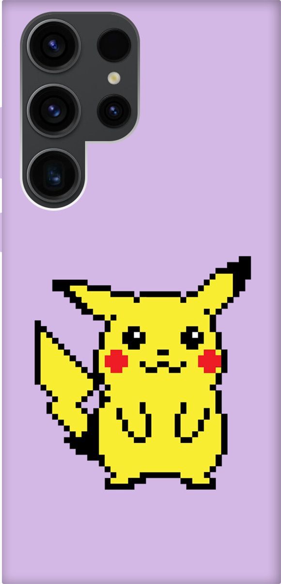 

Чехол на Samsung Galaxy S23 Ultra с принтом "Pixel Pikachu" сиреневый, Фиолетовый;желтый, 158369