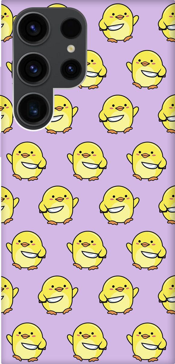 

Чехол на Samsung Galaxy S23 Ultra "Chick With Knife" сиреневый, Фиолетовый;желтый, 158368