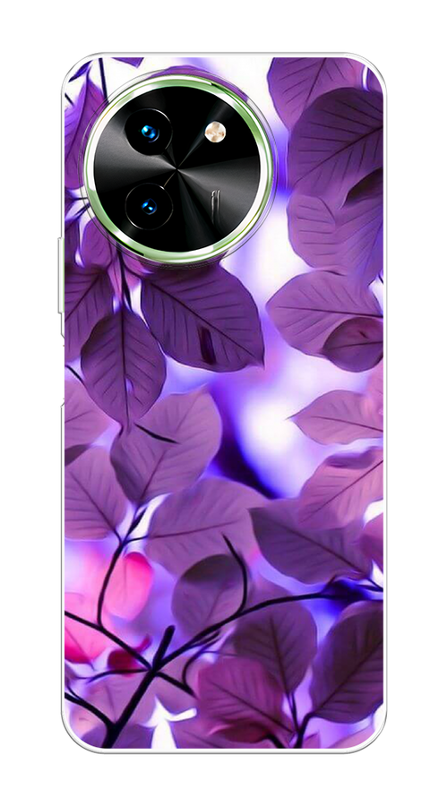 

Чехол на Vivo T3x/Y38 5G "Сиреневые листики", Фиолетовый;голубой, 2610750-1