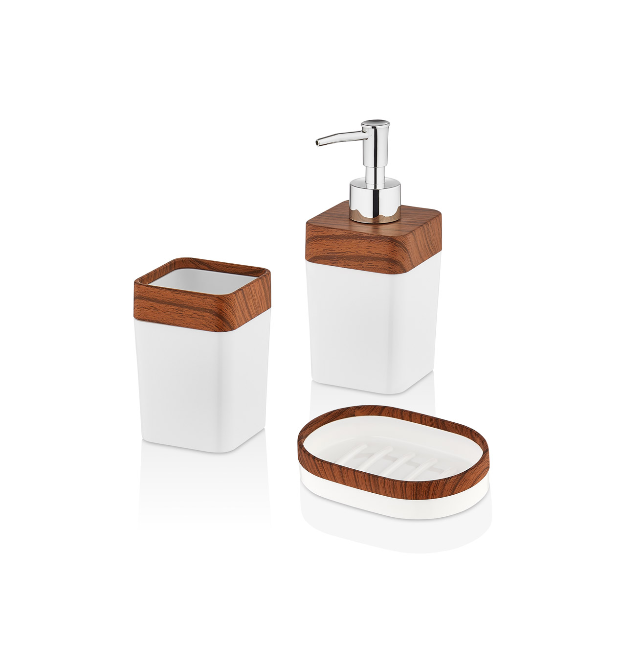 Набор для ванной комнаты Vialex ELITE KB211-white 3 предмета