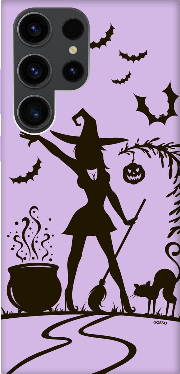 

Чехол на Samsung Galaxy S23 Ultra "Witch and Boiler" сиреневый, Фиолетовый;красный, 158367