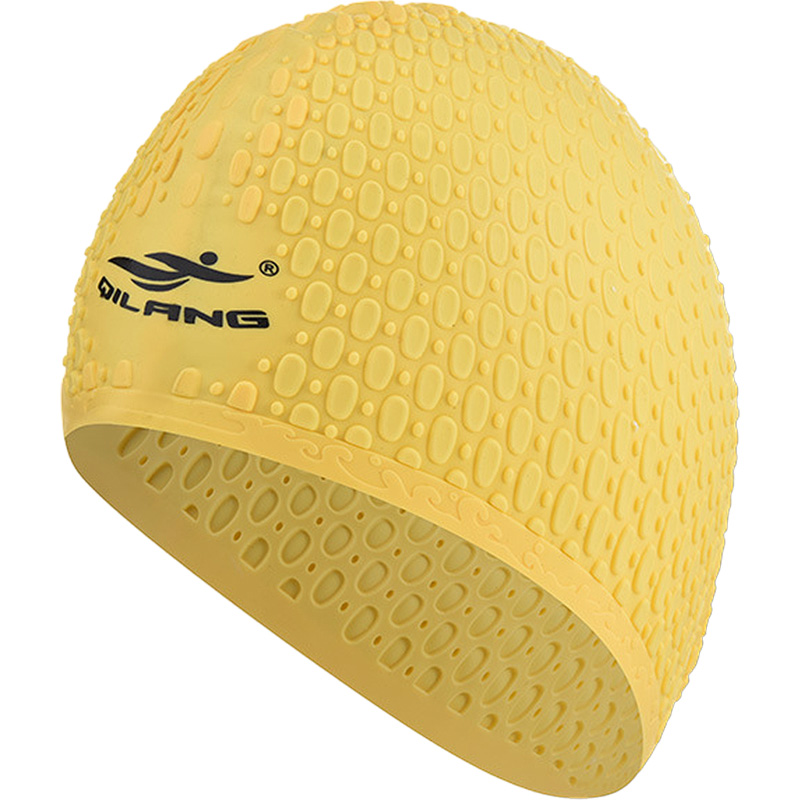 

Шапочка для плавания Sportex силиконовая Bubble Cap желтый, E41541