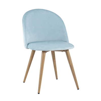 фото Стул stool group лион пыльно-голубой, сиденье и спинка велюр