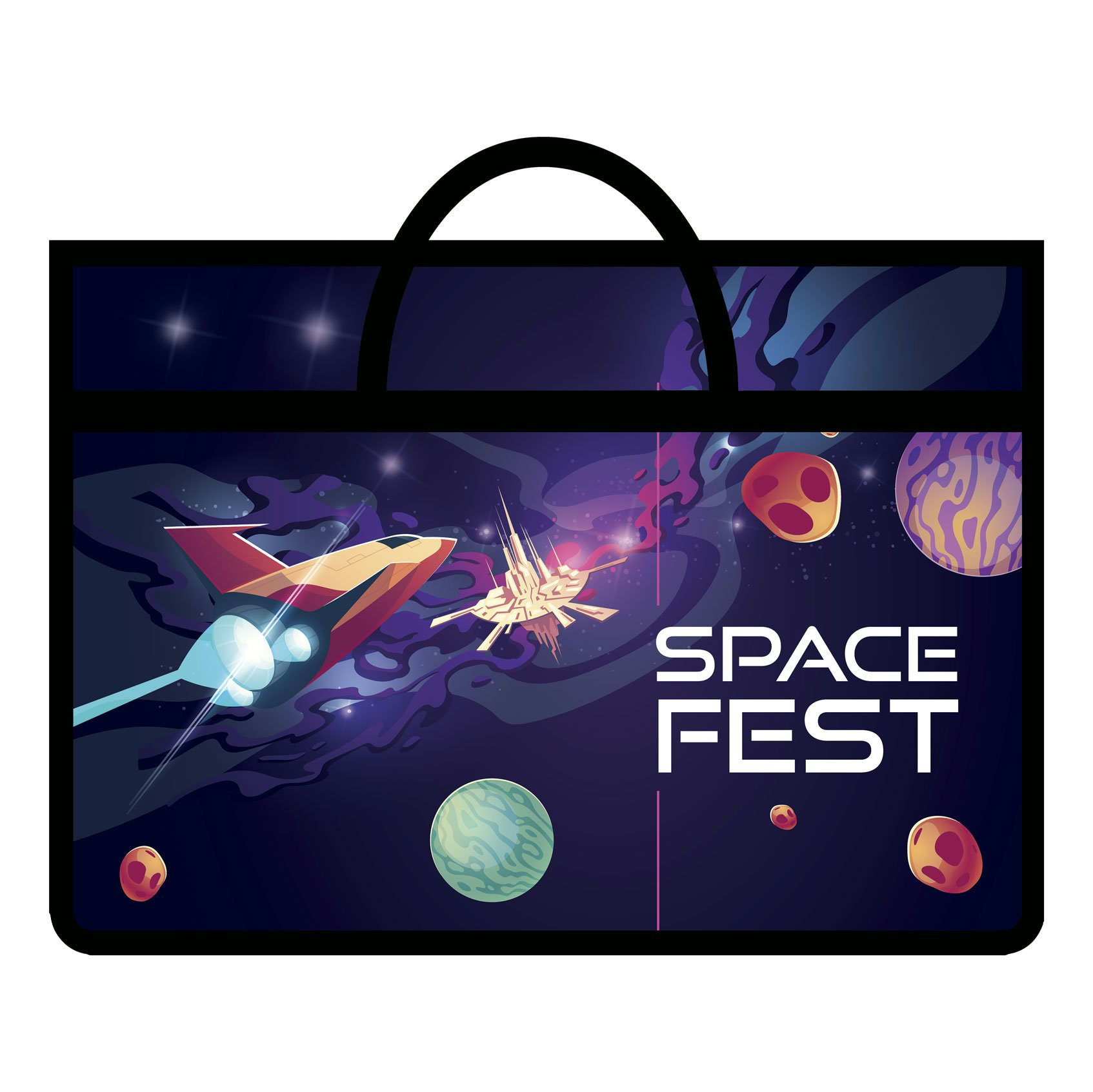 

Сумка с ручками Пчёлка А3 Space fest, Разноцветный, 1826794