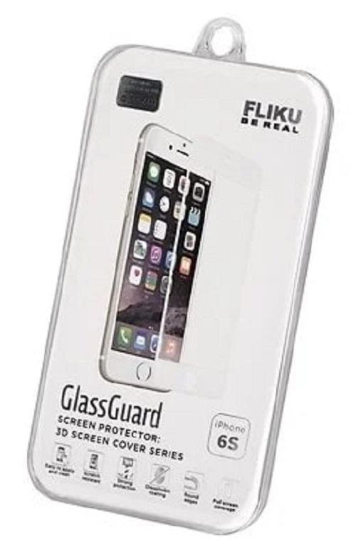 Стекло защитное Fliku GlassGuard 3D White Frame для Apple iPhone 6/6S