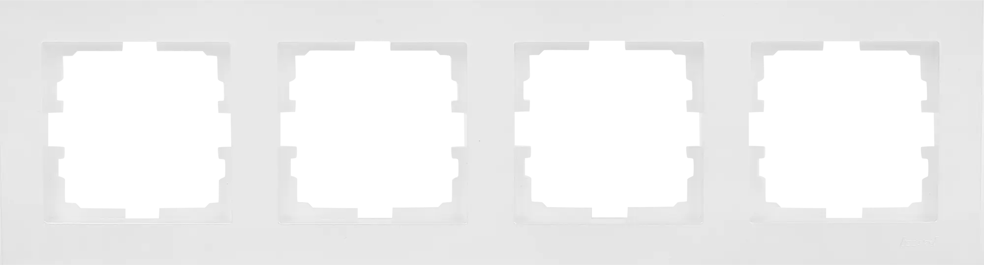 Рамка для розеток и выключателей Lezard Vesna 4 поста горизонтальная цвет белый тройная вертикальная рамка lezard