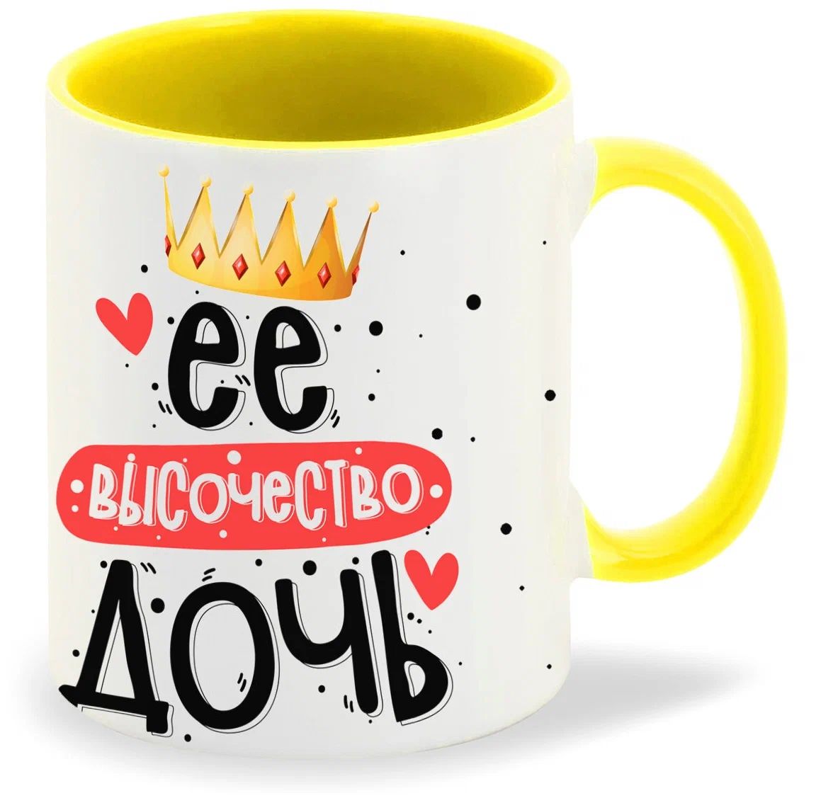 

Кружка CoolPodarok Прикол Семья Её Величество дочь