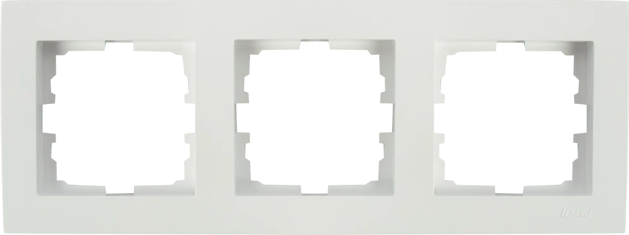 Рамка для розеток и выключателей Lezard Vesna 3 поста горизонтальная цвет белый четырехместная горизонтальная рамка lezard