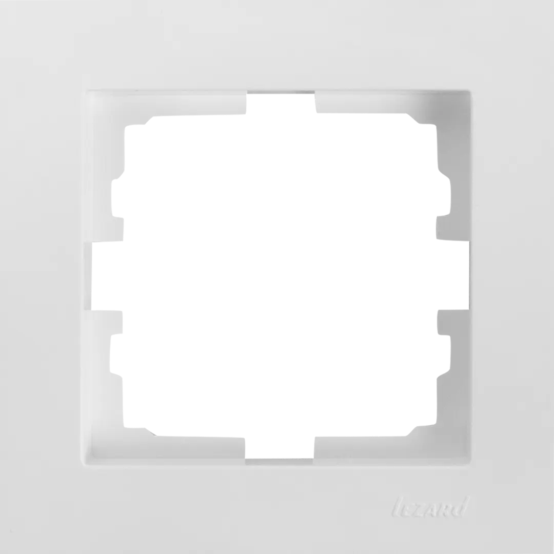 Рамка для розеток и выключателей Lezard Vesna 1 пост горизонтальная цвет белый четырехместная горизонтальная рамка lezard