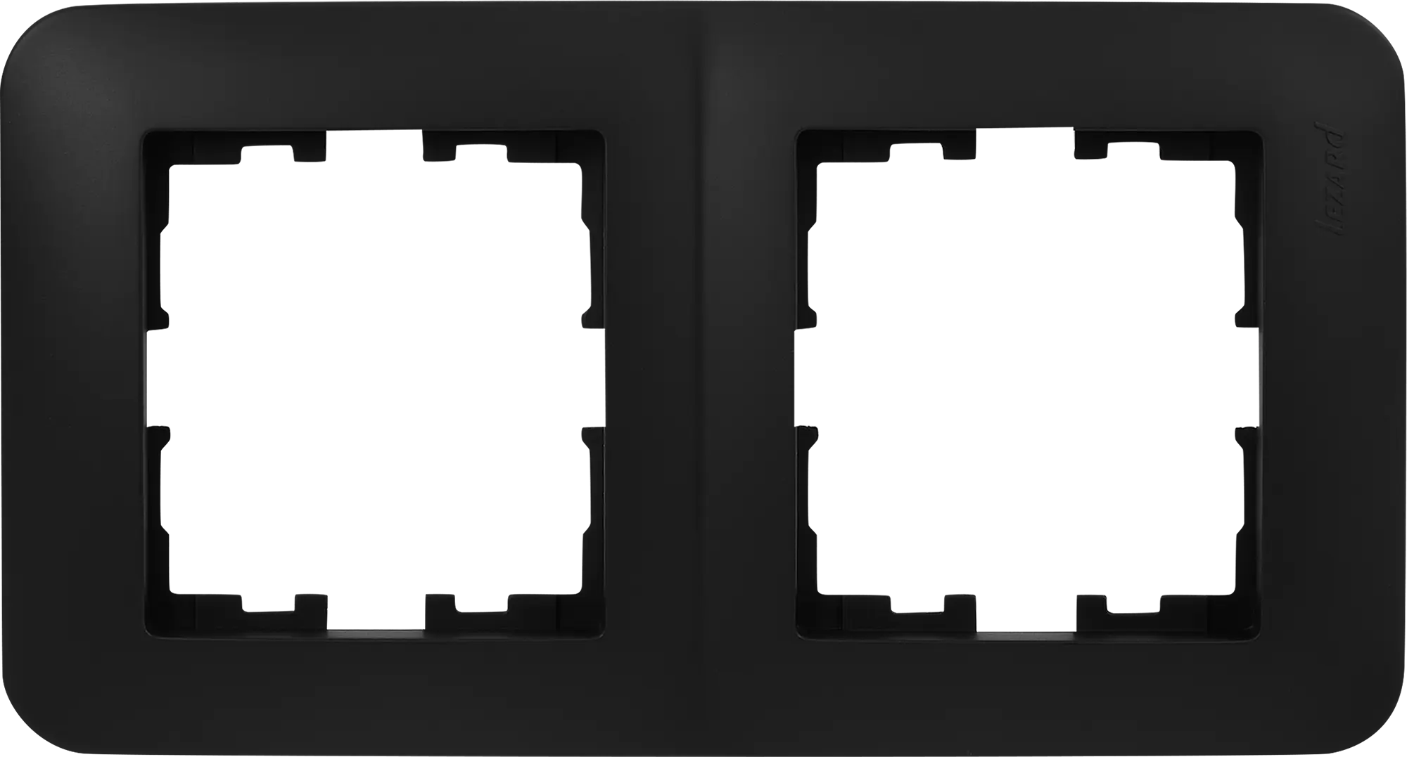 Рамка для розеток и выключателей Lezard Karina Life 2 поста вертикальная цвет черный трехместная вертикальная рамка lezard