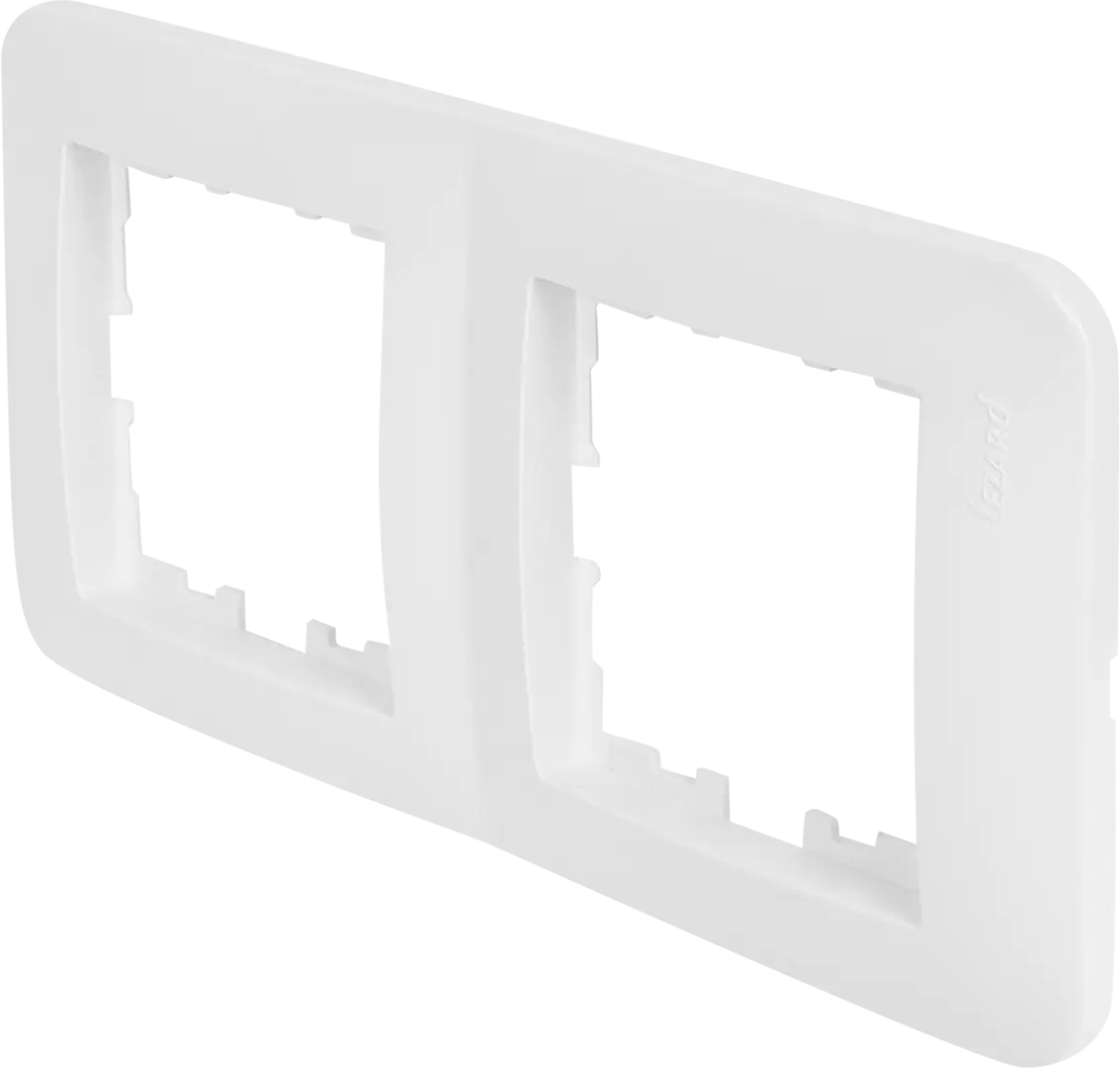 Рамка для розеток и выключателей Lezard Karina Life 2 поста вертикальная цвет белый тройная вертикальная рамка lezard