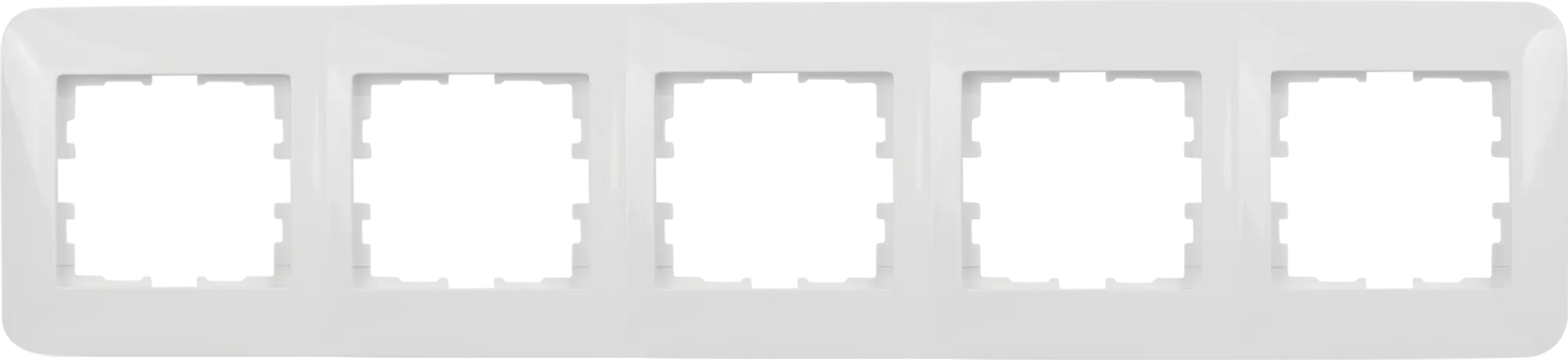 Рамка для розеток и выключателей Lezard Karina Life 5 постов горизонтальная цвет белый четырехместная горизонтальная рамка lezard