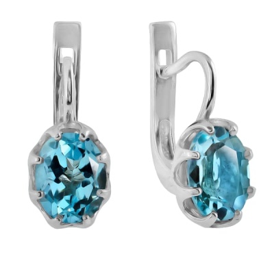 

Серьги из серебра Balex 2600624403, топаз, 2600624403