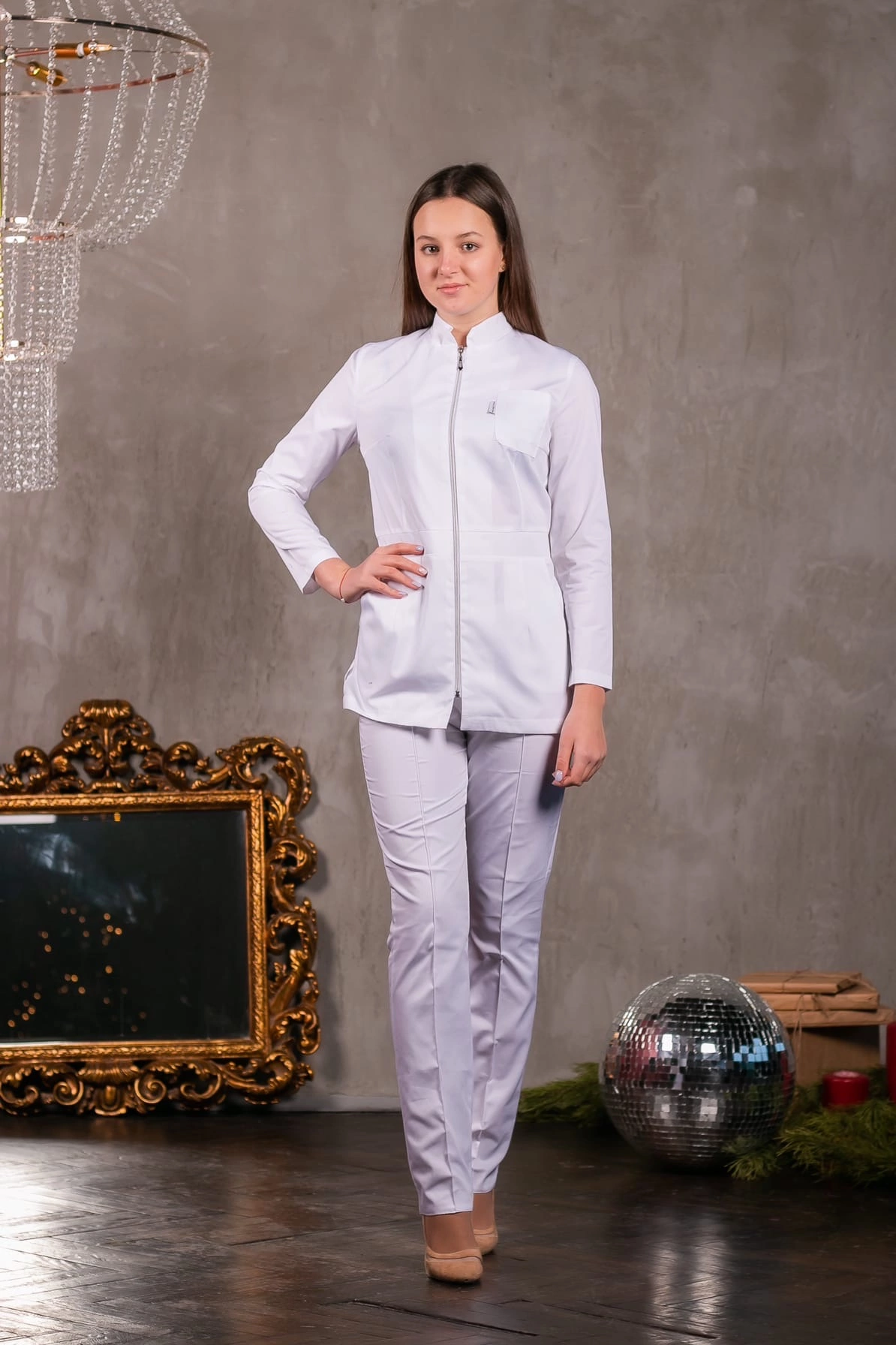 

Костюм медицинский женский Im a Doctor Кайя белый 40 RU, Кайя
