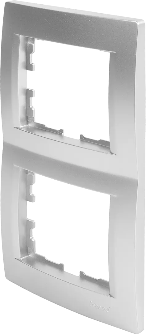 Рамка для розеток и выключателей Lezard Karina 2 поста вертикальная цвет матовый серый тройная вертикальная рамка lezard