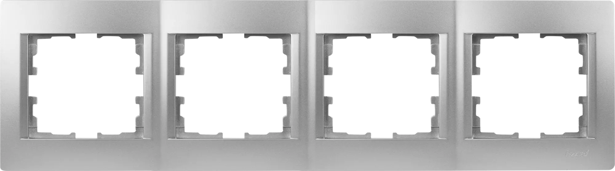 Рамка для розеток и выключателей Lezard Karina 4 поста горизонтальная цвет матовый серый трехместная вертикальная рамка lezard