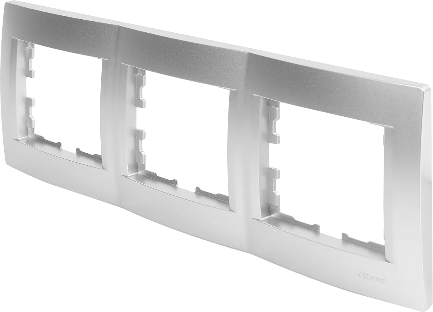Рамка для розеток и выключателей Lezard Karina 3 поста горизонтальная цвет матовый серый трехместная вертикальная рамка lezard