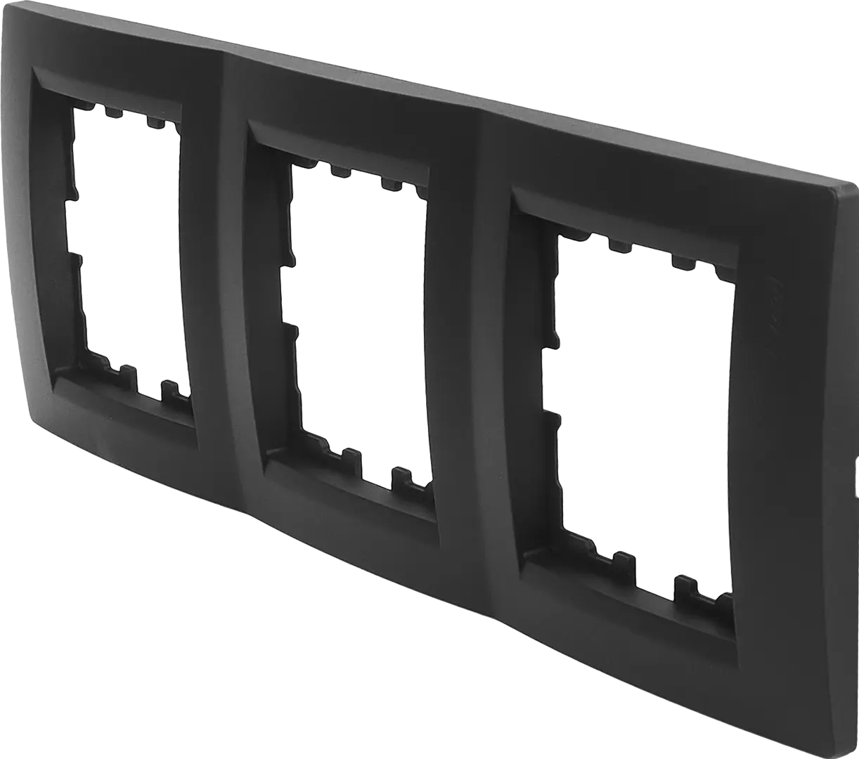 Рамка для розеток и выключателей Lezard Karina 3 поста вертикальная цвет черный бархат 4 ая вертикальная рамка lezard