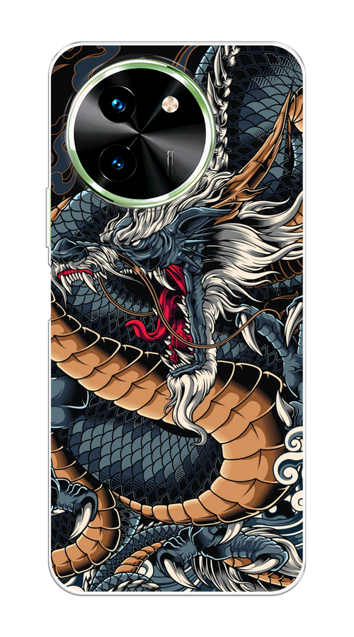 

Чехол на Vivo T3x/Y38 5G "Japanese Dragon", Коричневый;черный;синий, 2610750-1